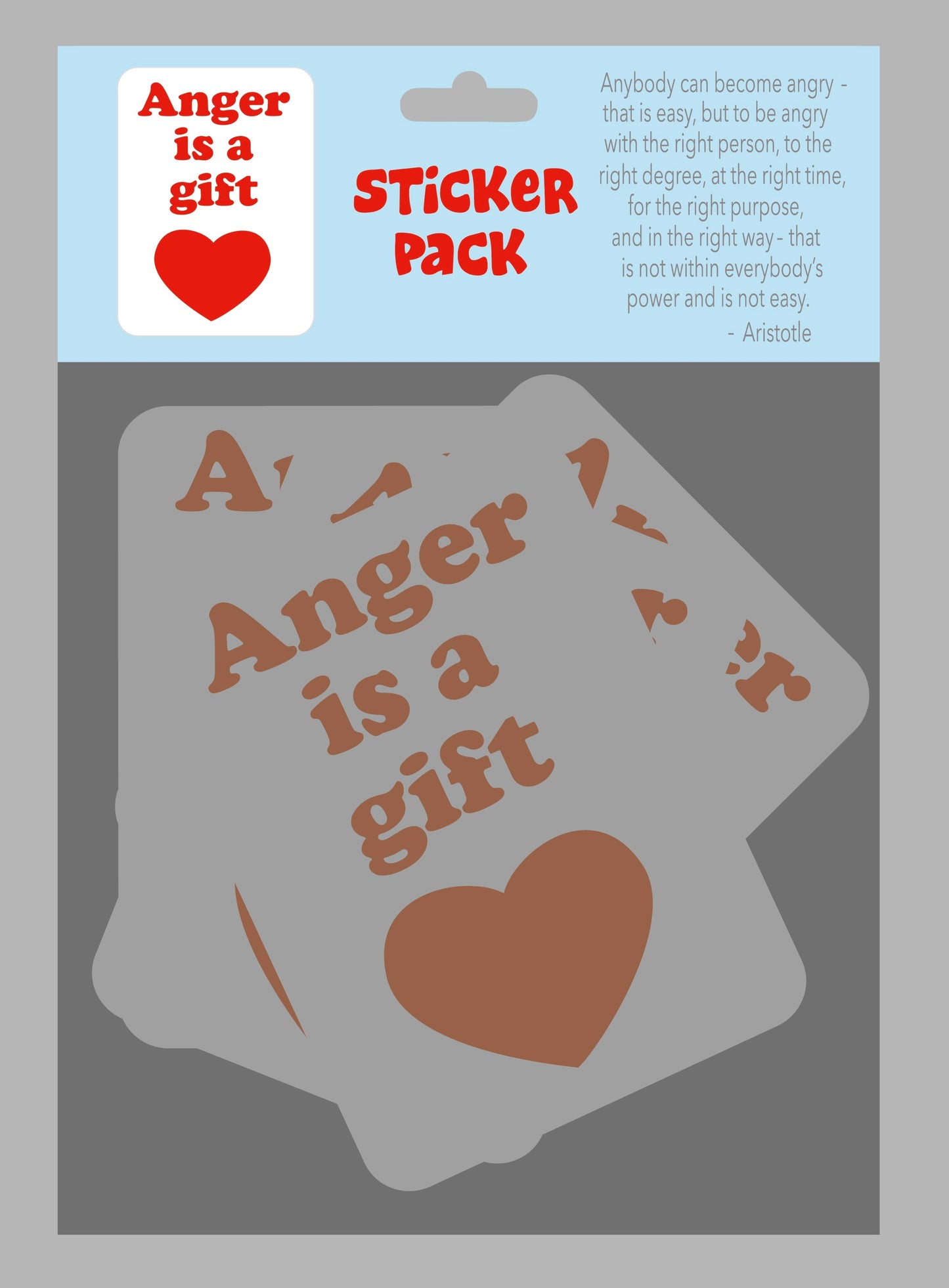 "Anger is a Gift" Sticker pack