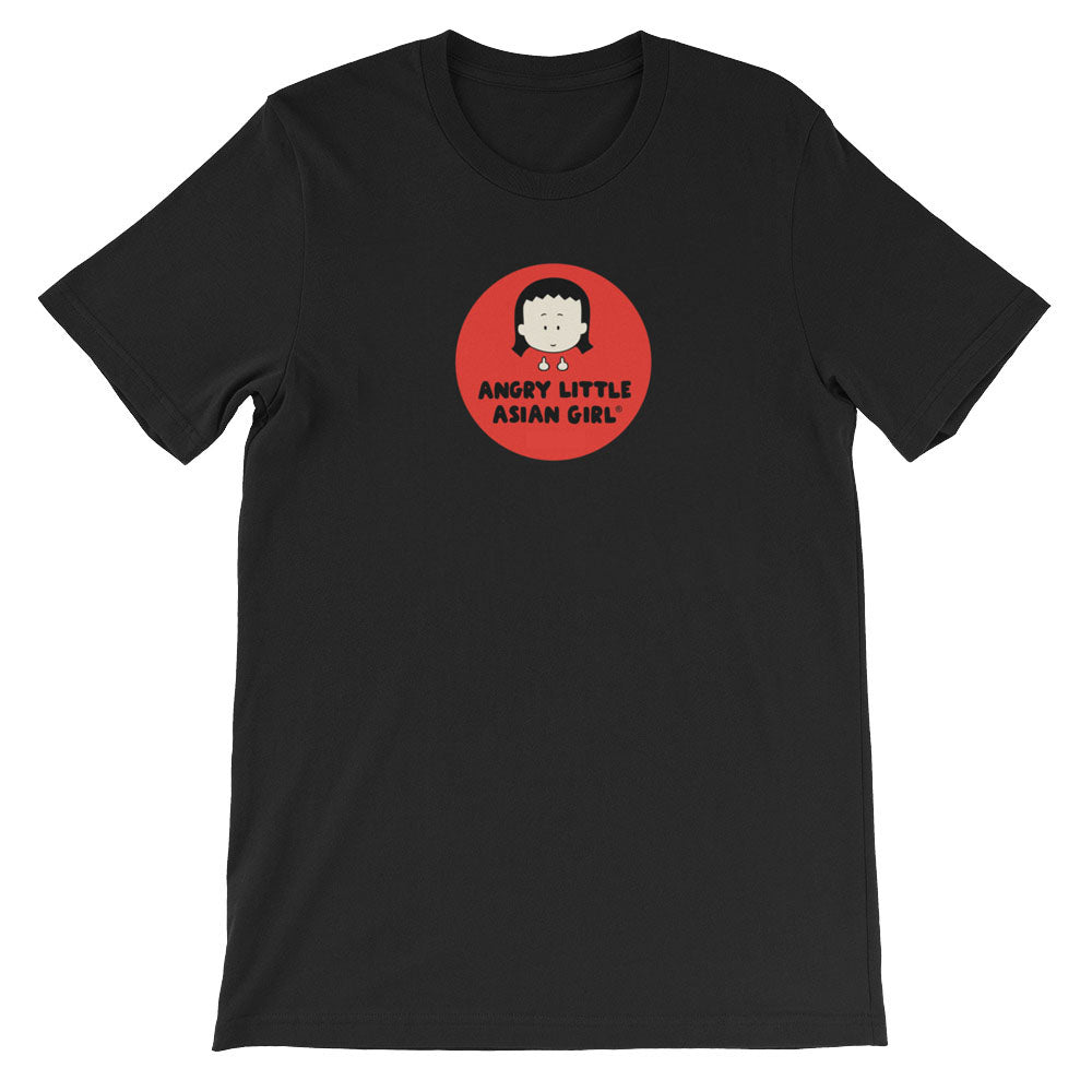 ADULT shirt Angry Little Asian Girl Red Circle with Fingers