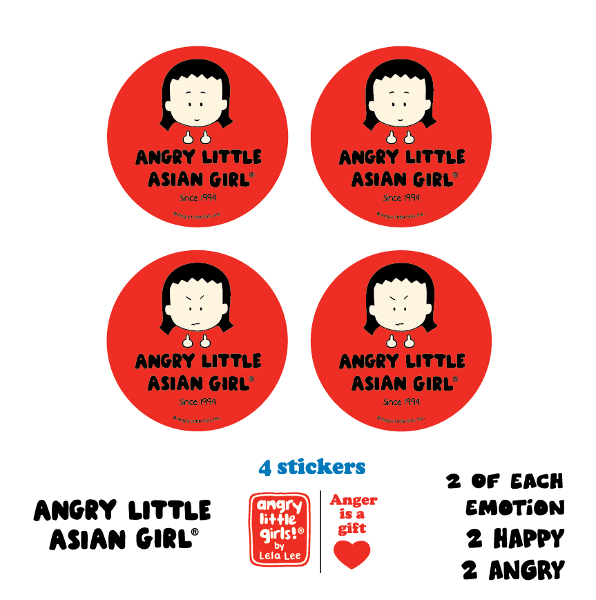 "Angry Little Asian Girl" vinyl sticker pack