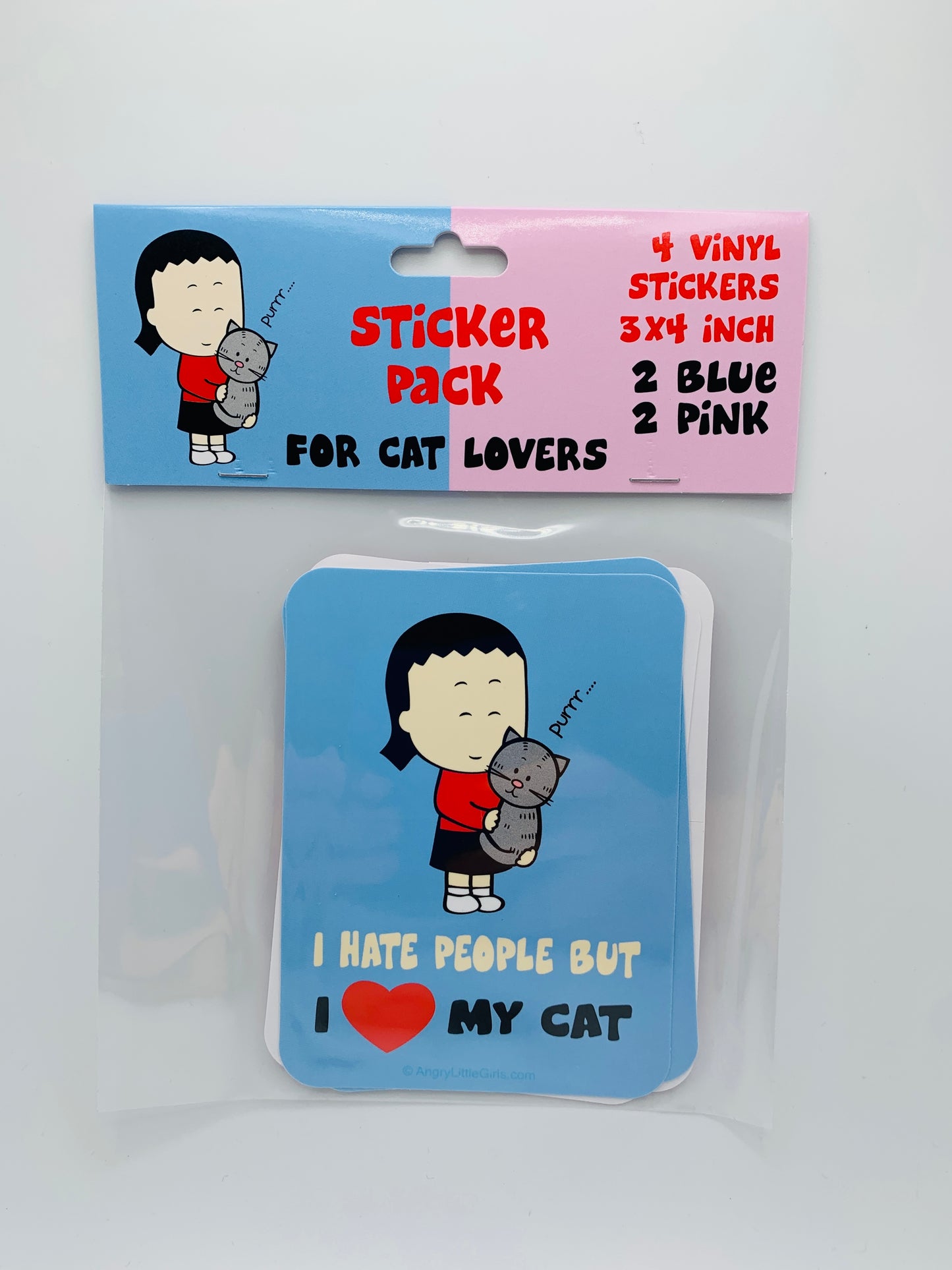 Sticker Pack I Hate People but I Love My Cat