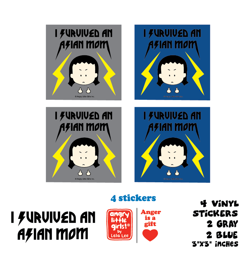 "I Survived an Asian Mom" Sticker pack