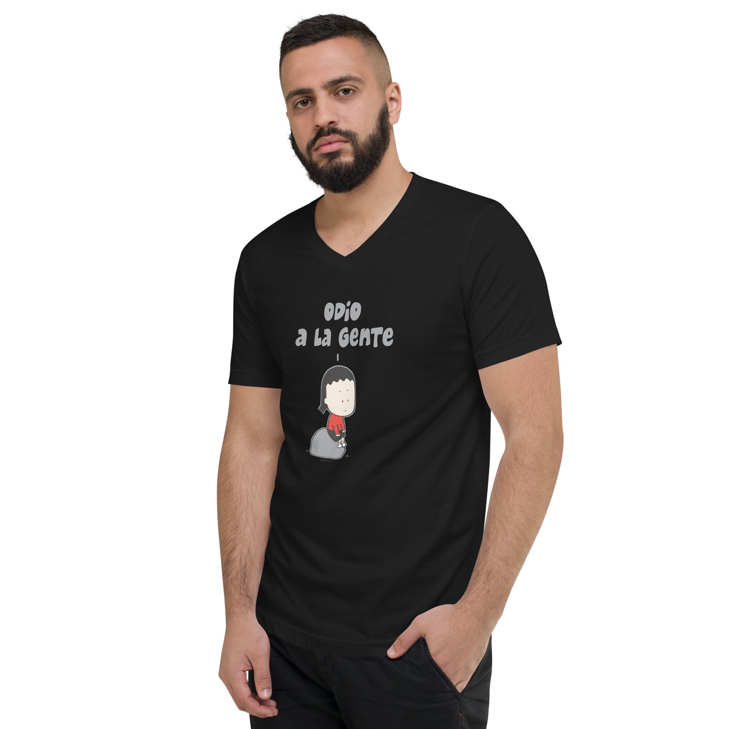 Odio a la Gente - unisex v-neck tshirt