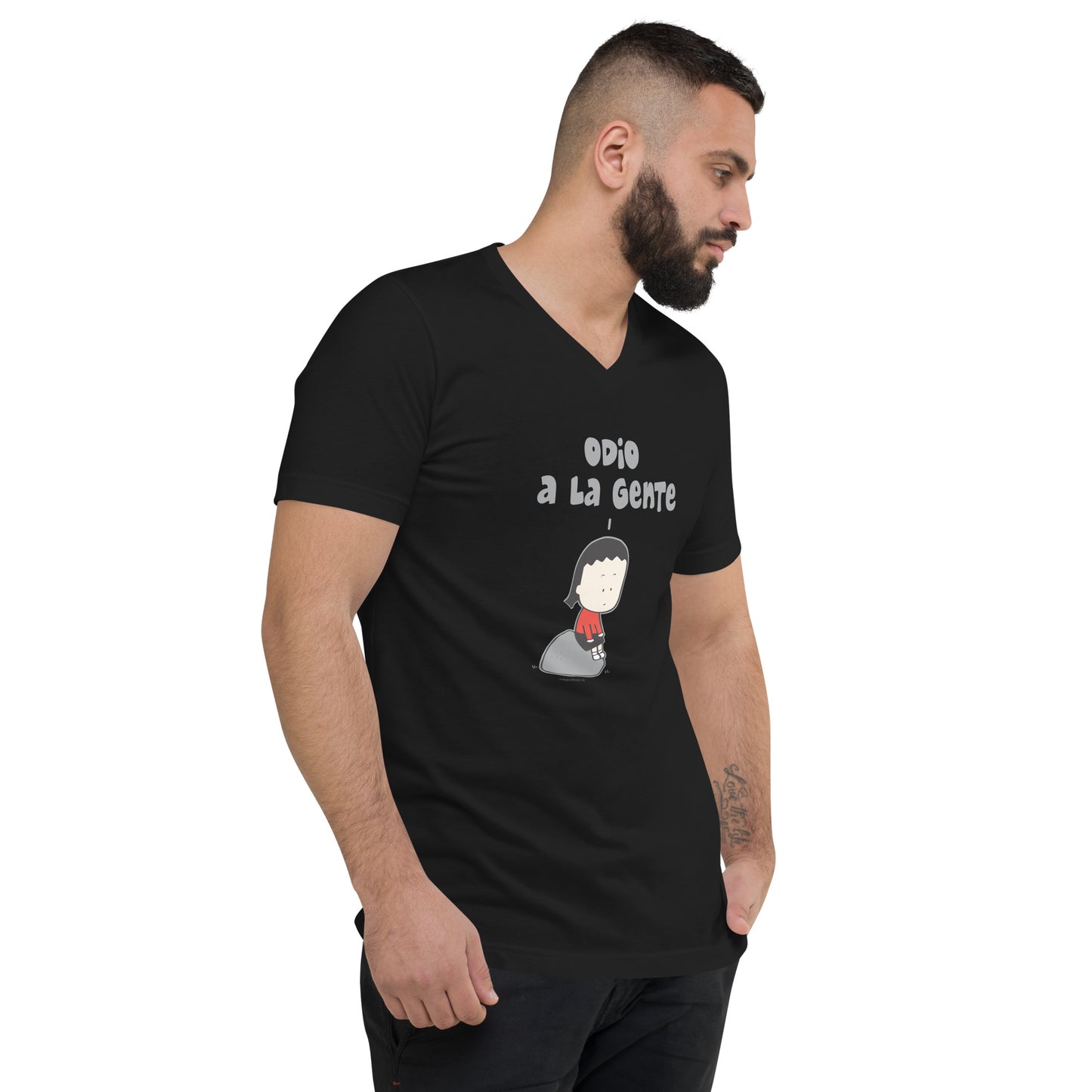 Odio a la Gente - unisex v-neck tshirt