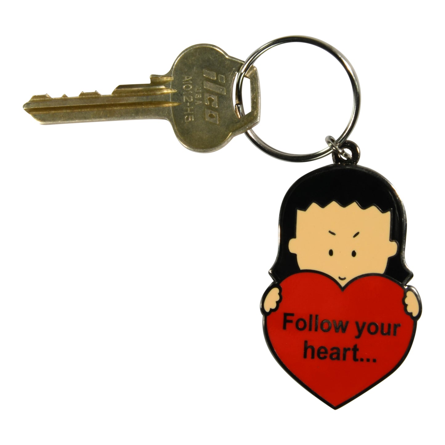 Keychain "Follow your heart...but take your brains with you!"