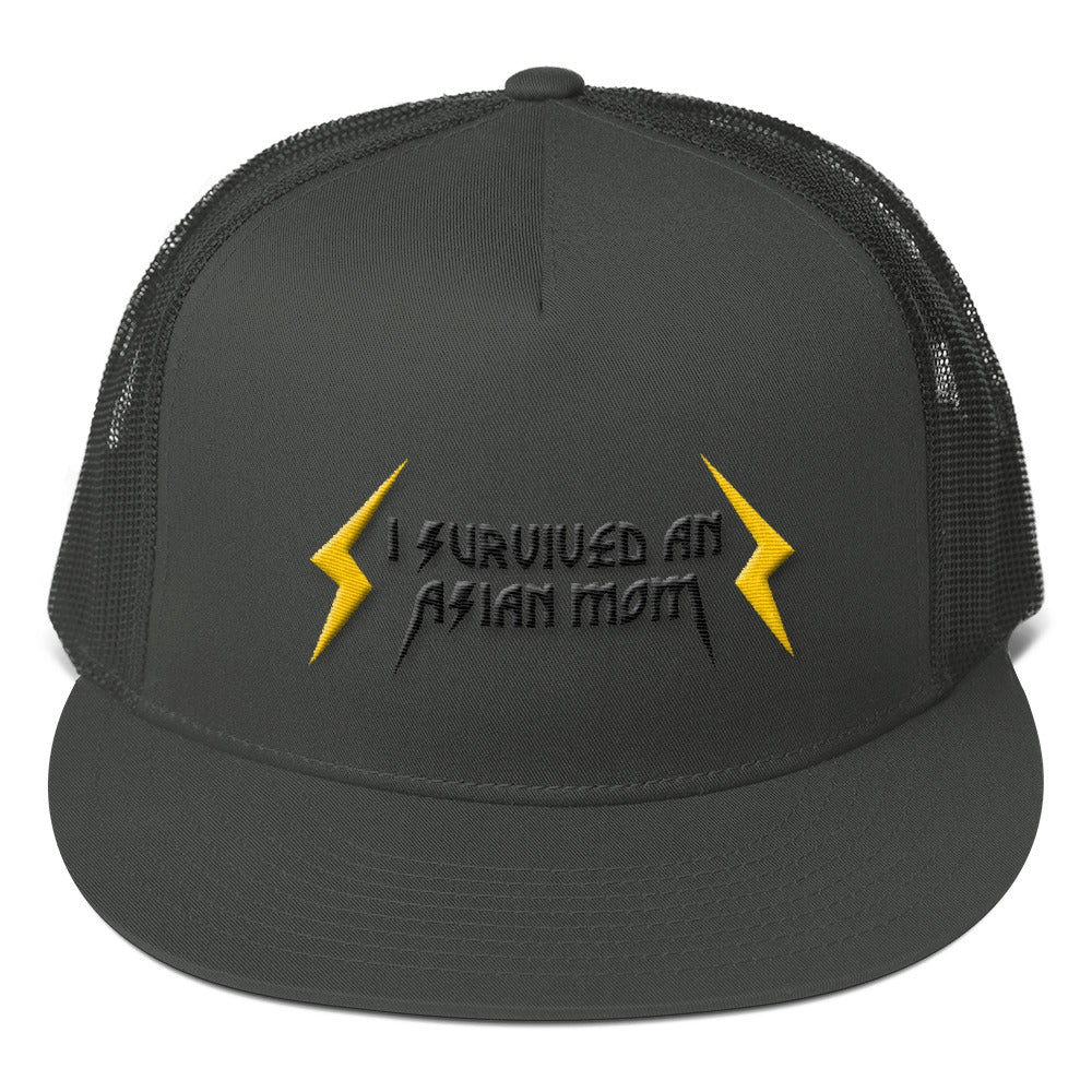 I Survived an Asian Mom Trucker Cap