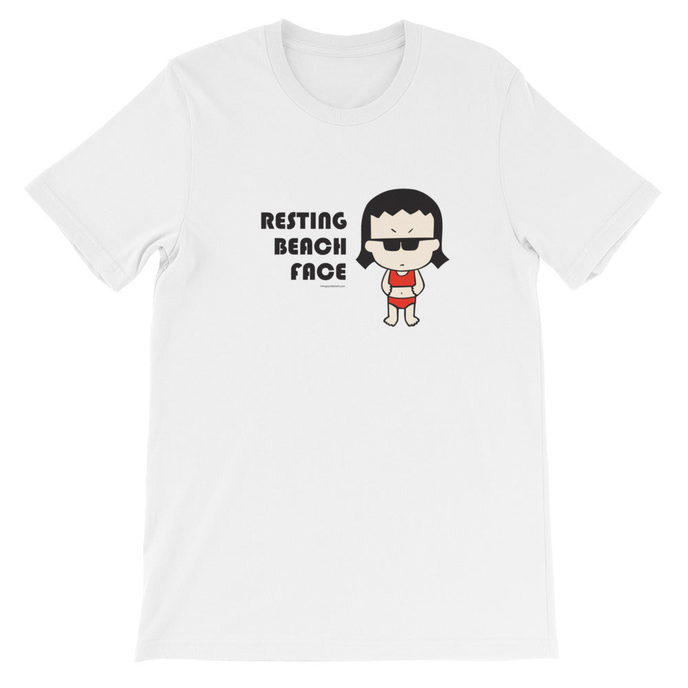 'Resting Beach Face" Short-Sleeve Unisex T-Shirt