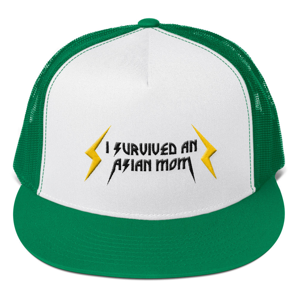 I Survived an Asian Mom Trucker Cap