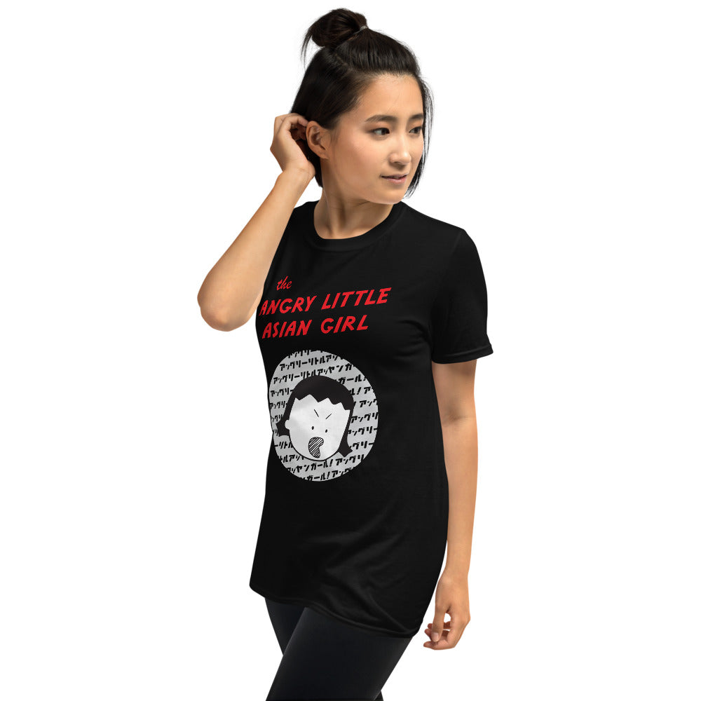 Screaming Angry Little Asian Girl Crewneck Short-Sleeve Unisex T-Shirt