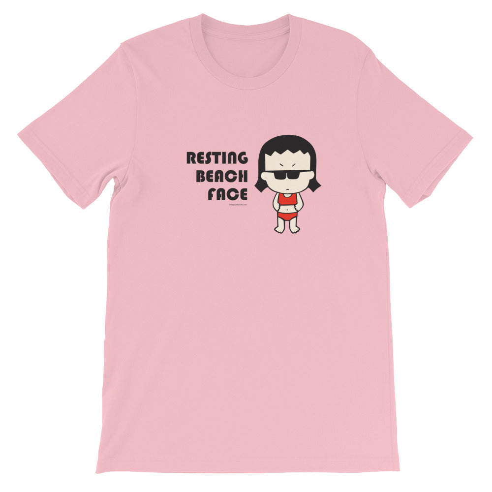 'Resting Beach Face" Short-Sleeve Unisex T-Shirt