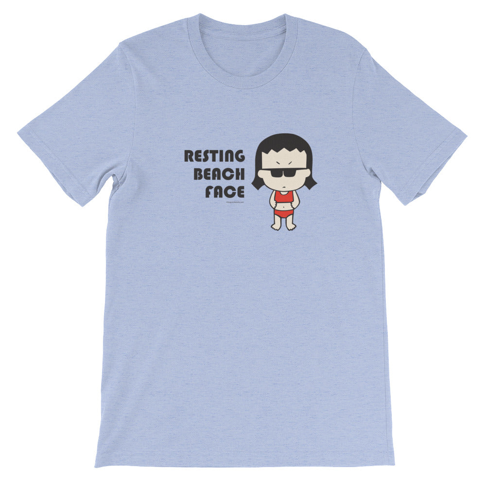 'Resting Beach Face" Short-Sleeve Unisex T-Shirt