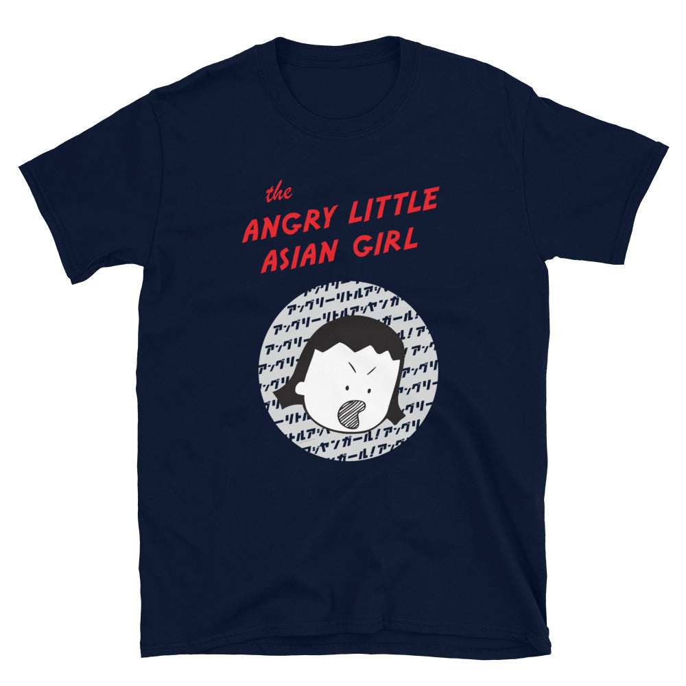 Screaming Angry Little Asian Girl Crewneck Short-Sleeve Unisex T-Shirt