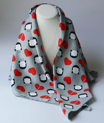 "ALAG hearts" square scarf