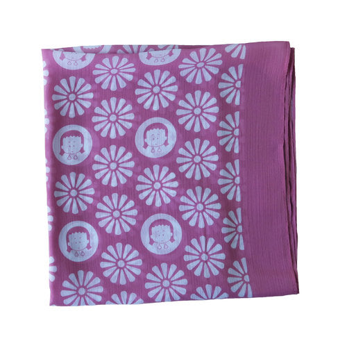Pink Floral Scarf