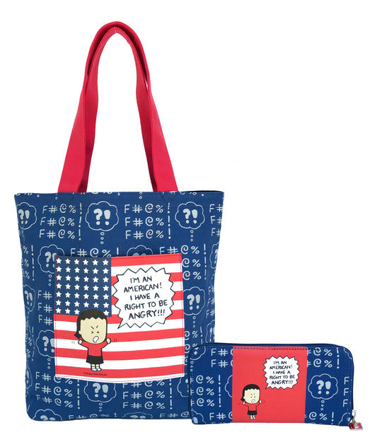 "I'm an American! I have a right to be angry!" Tote Bag and Wallet Set
