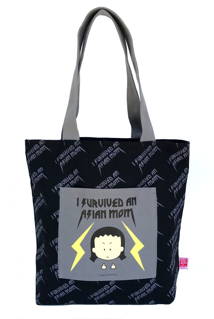"I survived an Asian mom" Tote Bag and Wallet Set