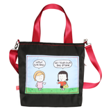 "Get Your Own Bag B*%@#!" Pocket Tote Cross Body Bag