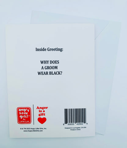Wedding card Why Does a Groom Wear Black?