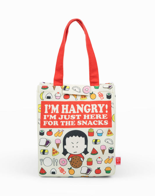 Lunch bag: I'M HANGRY! Here for the Snacks