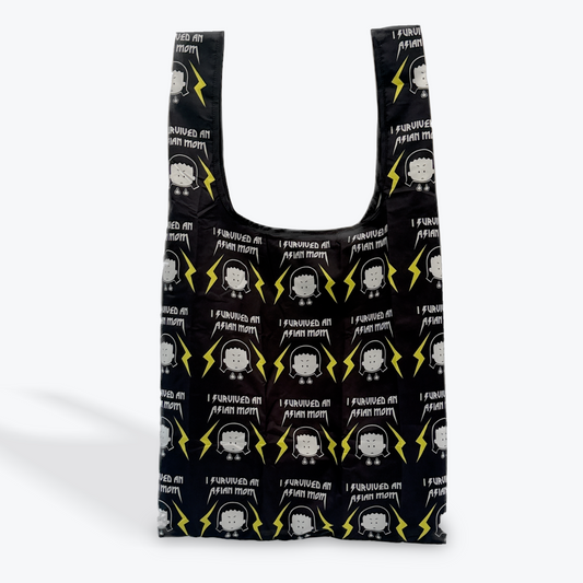 I Survived an Asian Mom Extra Large Shopper Bag