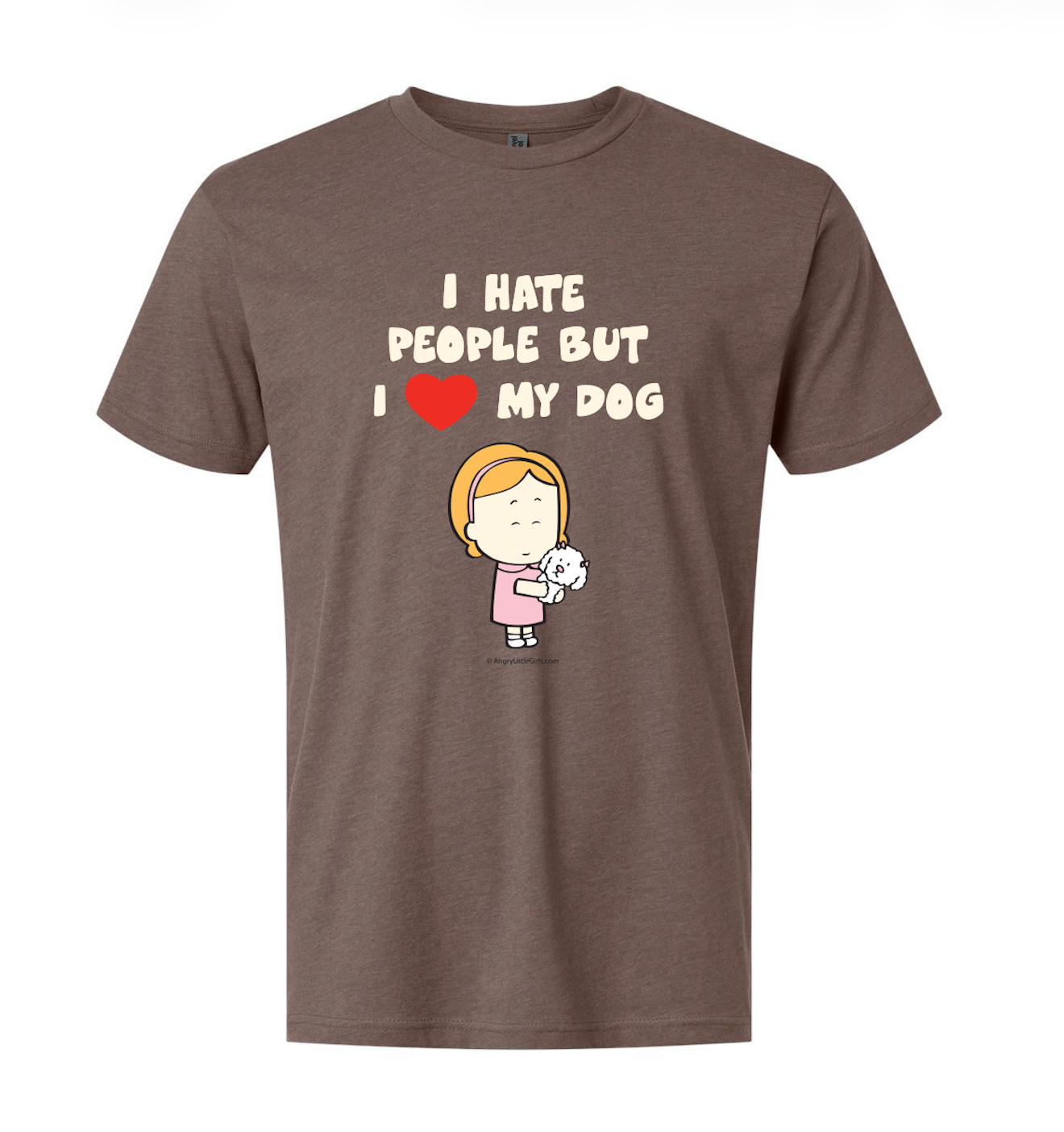 I Hate People But I Love My Dog Adult T-shirt