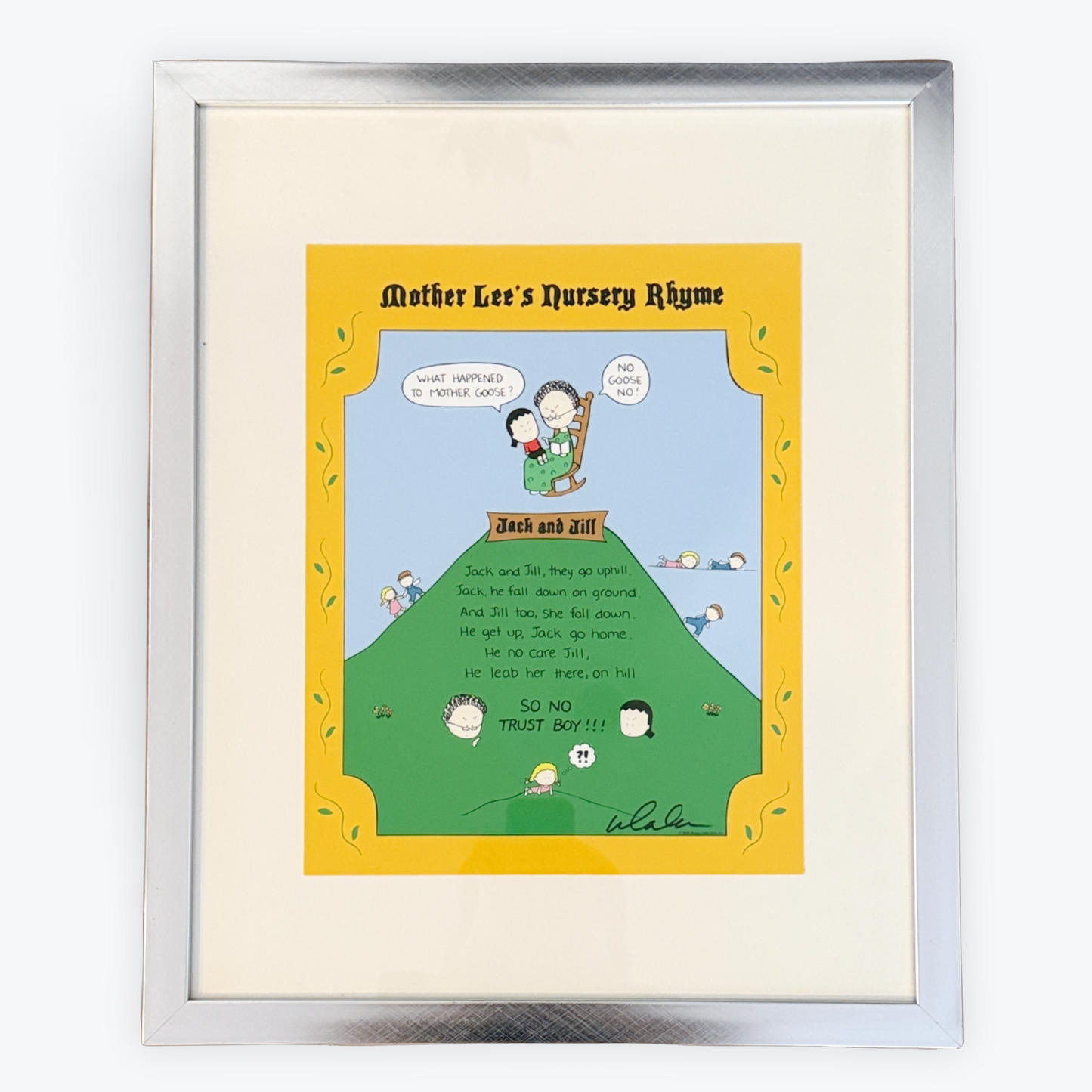 Art print Mother Lee's Nursery Rhyme Jack and Jill