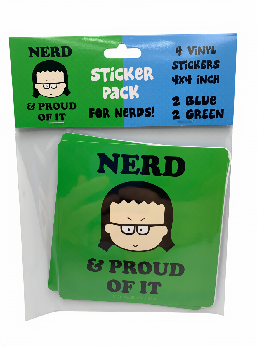 "Nerd and Proud Of It" Vinyl Sticker Pack