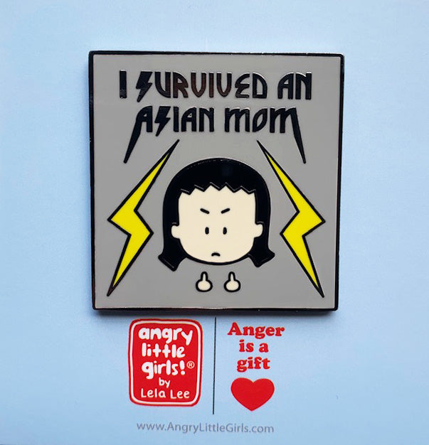 I Survived an Asian Mom Enamel Pin
