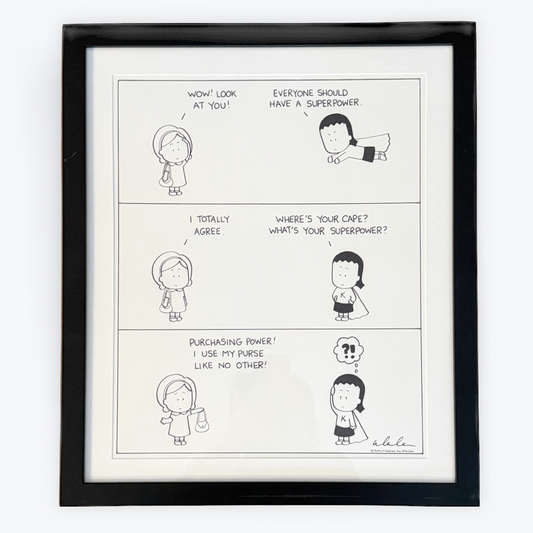 "Purchasing Power" framed original comic strip
