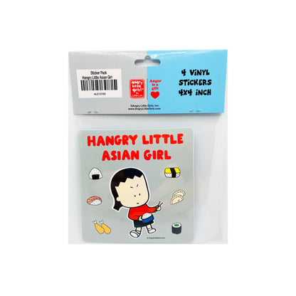 "Hangry Little Asian Girl" Vinyl Sticker Pack