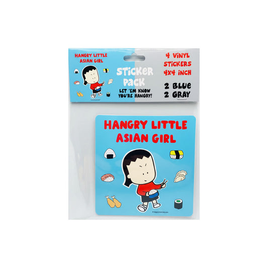 "Hangry Little Asian Girl" Vinyl Sticker Pack