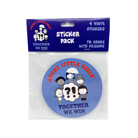 "Angry Little Girls Together We Win" Vinyl Sticker Pack