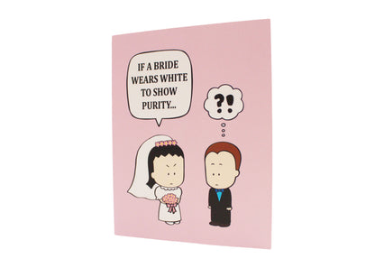 Why Does a Groom Wear Black? Wedding card