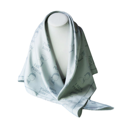 Angry Little Asian Girl "I Hate People" Square Scarf