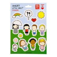Sticker sheet pack Angry Little Girls