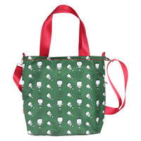 Army Green "Angry Little Girls FFF" Pattern Tote Cross Body Bag