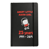 Angry Little Asian Girl 25 years (Black) Lined Blank Journal