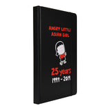 Angry Little Asian Girl 25 years (Black) Lined Blank Journal