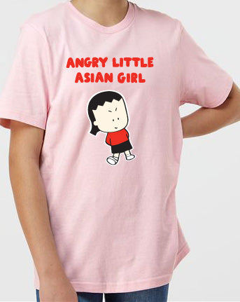 Angry Little Asian Girl YOUTH tshirt pink