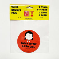 "Angry Little Asian Girl" vinyl sticker pack