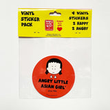 "Angry Little Asian Girl" vinyl sticker pack