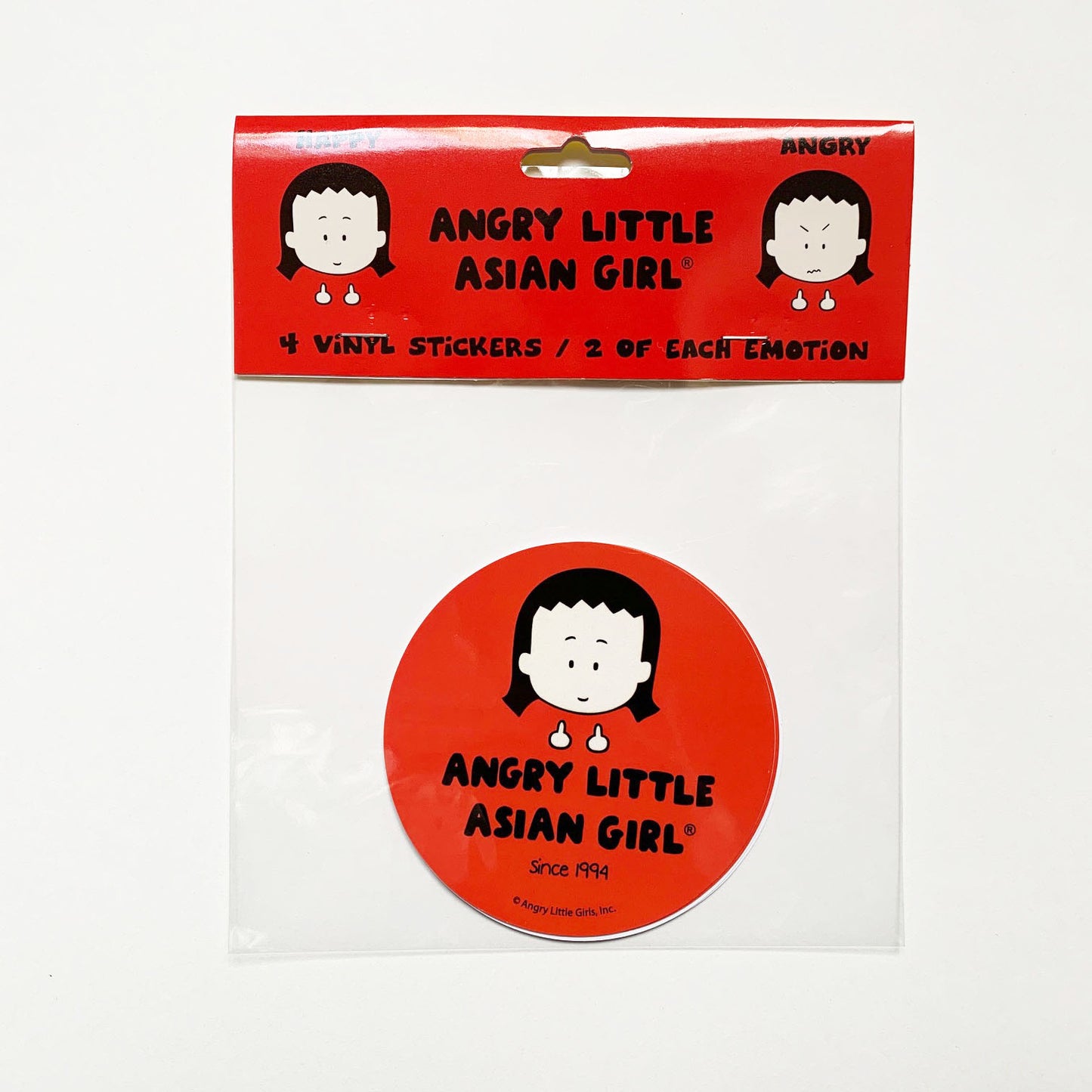 "Angry Little Asian Girl" vinyl sticker pack