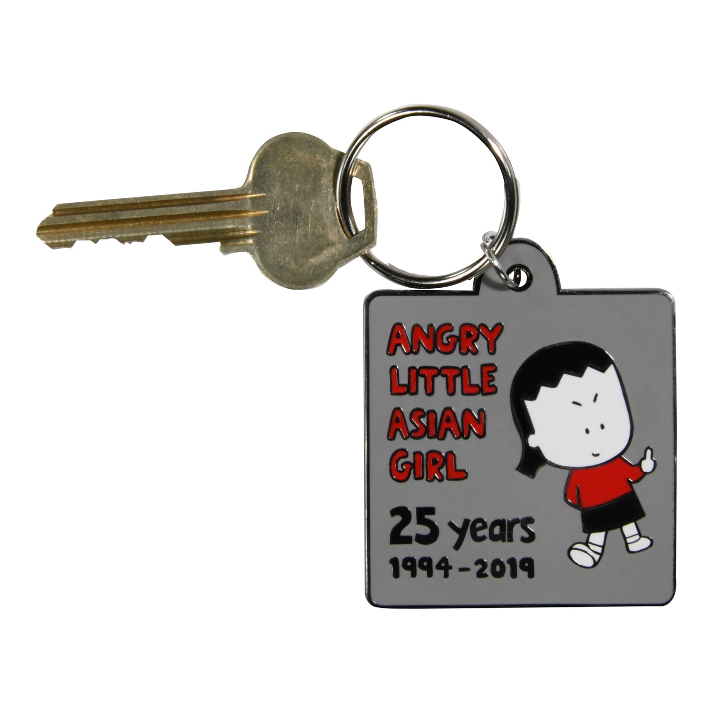 Keychain Angry 25 years middle finger