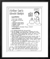 "Kimchee Recipe" framed original comic strip