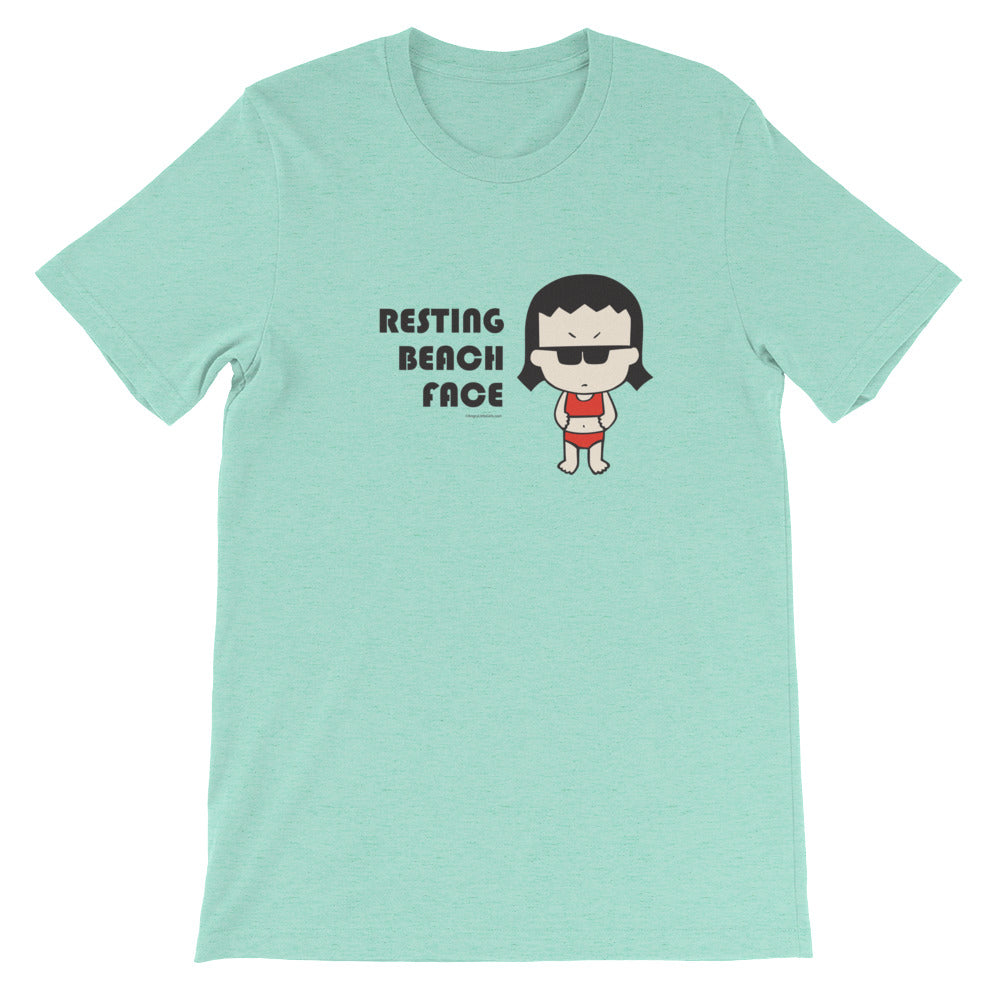 'Resting Beach Face" Short-Sleeve Unisex T-Shirt