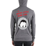"Angry Little Asian Girl" backprint zipper hoodie
