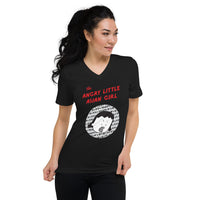 "Screaming Angry Little Asian Girl" V-Neck Unisex Short Sleeve V-Neck T-Shirt