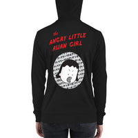 "Angry Little Asian Girl" backprint zipper hoodie