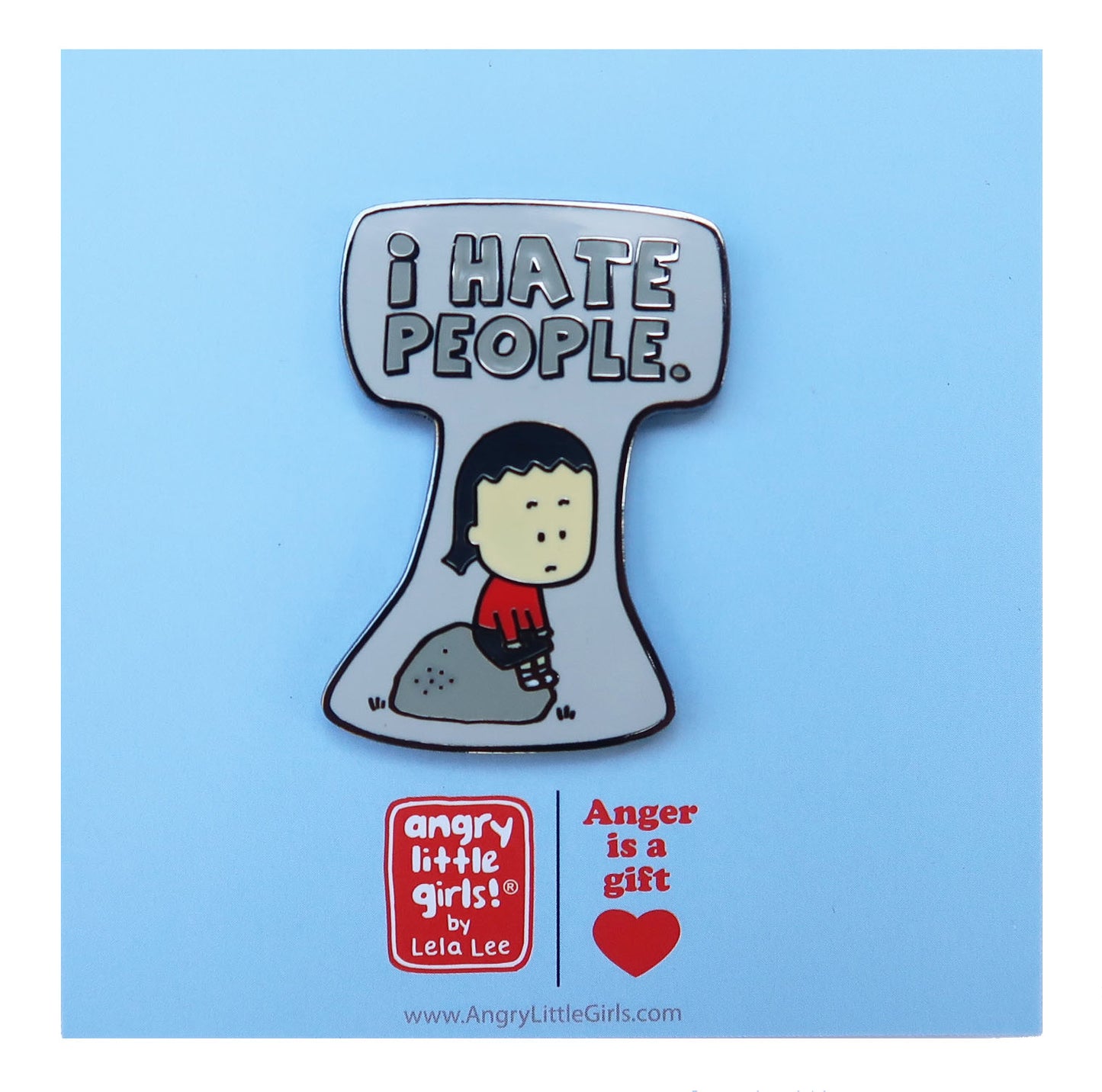I Hate People pin