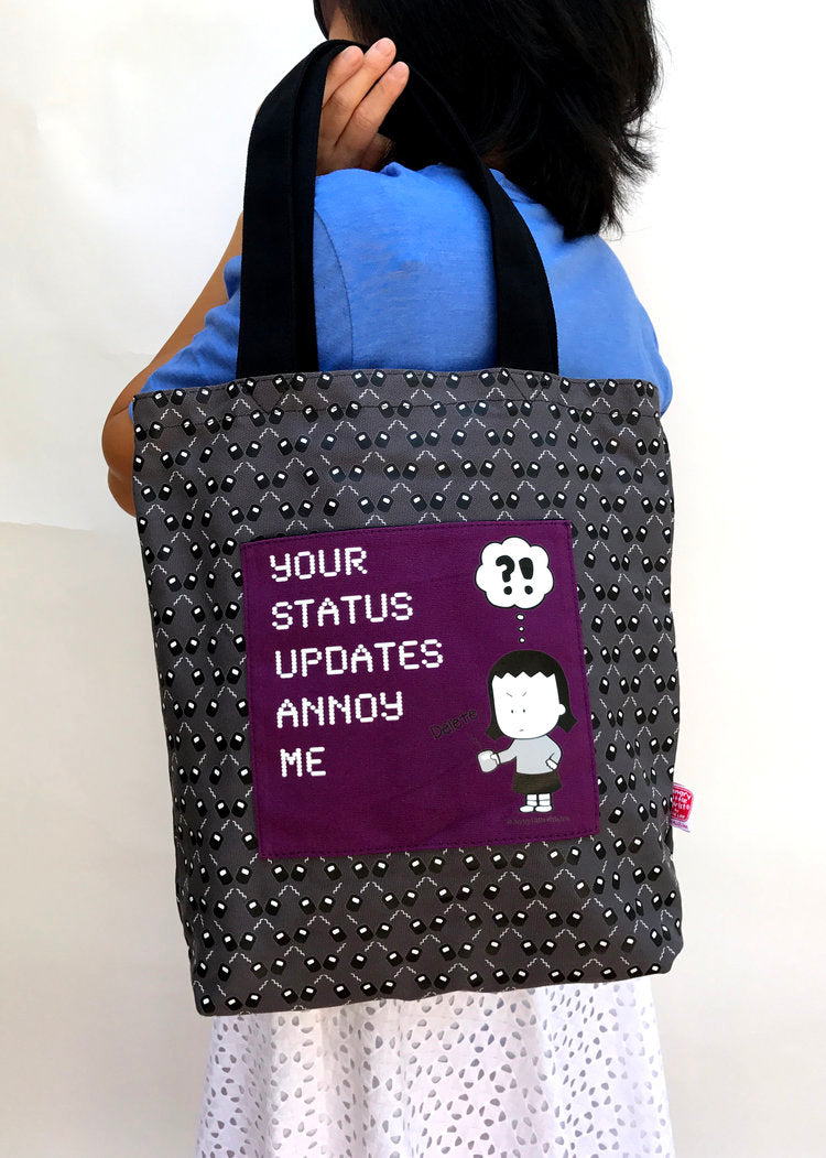 Tote Bag and Wallet Set "Your Status Updates Annoy Me"