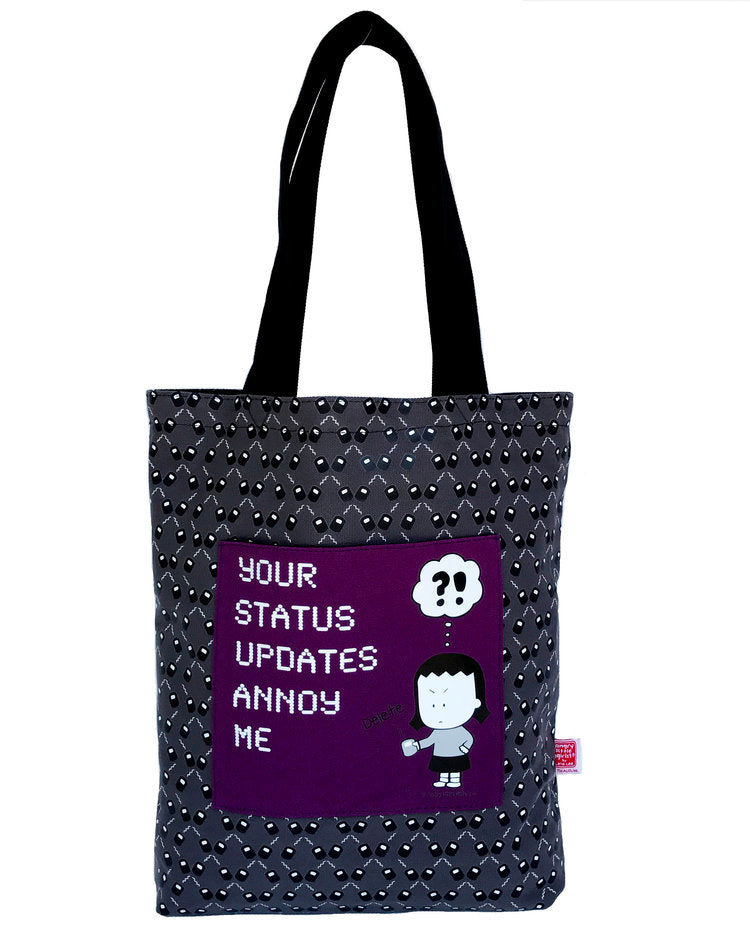 Tote Bag and Wallet Set "Your Status Updates Annoy Me"